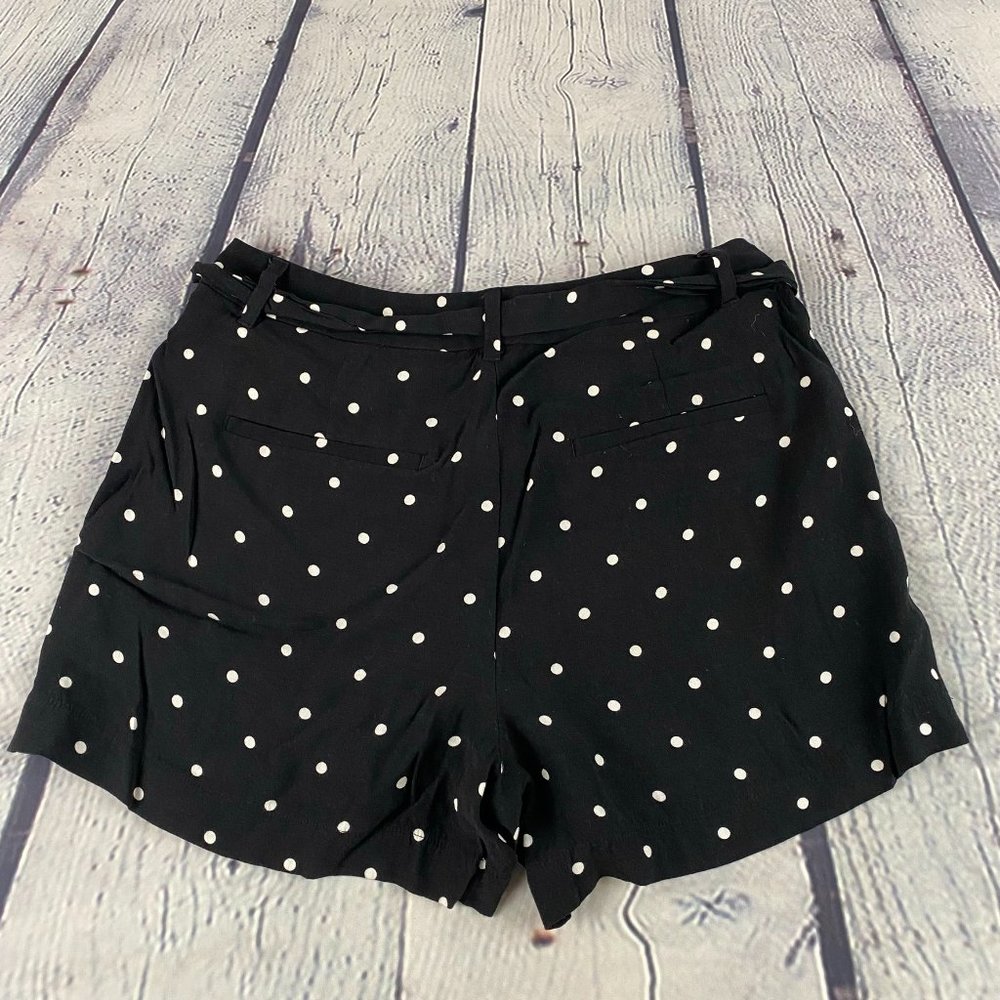 Loft Dotted Crepe Tie Waist Casual Shorts - Picture 8 of 9